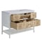 James Martin Vanities 48'' Single Vanity, Light Mappa Burl and Polished White D804-V48-LMB - alternate 4
